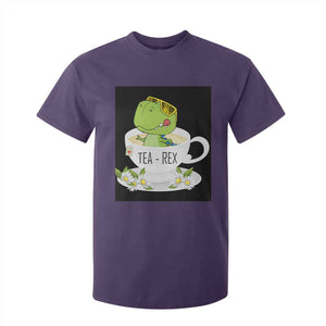 Funny Dinosaur Tea Rex T Shirt For Kid TS09 Purple Print Your Wear