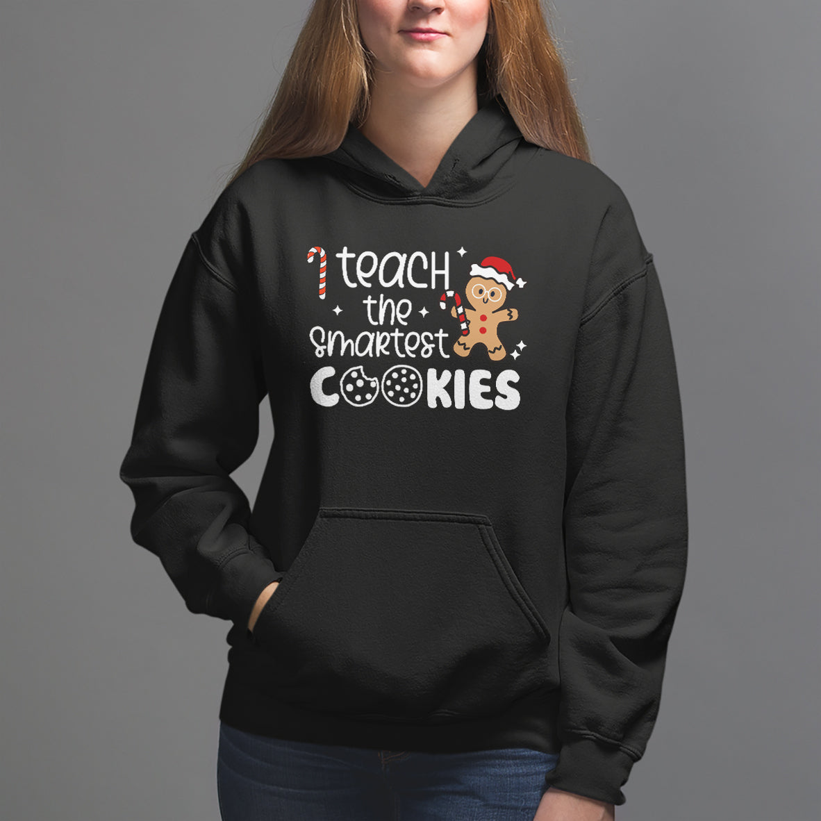 I Teach The Smartest Little Cookies Christmas Best Teacher Hoodie TS09 Printyourwear