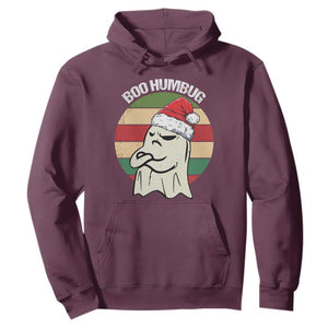 Gothic Xmas Hoodie Boo Humbug Santa Ghost TS09 Maroon Print Your Wear