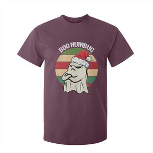 Gothic Xmas T Shirt For Kid Boo Humbug Santa Ghost TS09 Maroon Print Your Wear