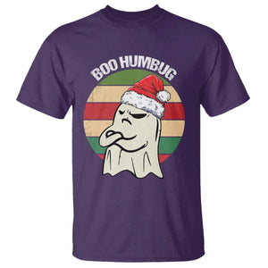 Gothic Xmas T Shirt Boo Humbug Santa Ghost TS09 Purple Print Your Wear