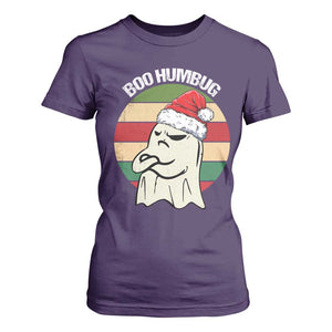 Gothic Xmas T Shirt For Women Boo Humbug Santa Ghost TS09 Purple Print Your Wear