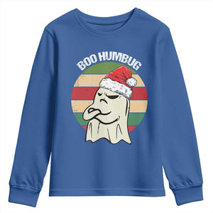 Gothic Xmas Youth Sweatshirt Boo Humbug Santa Ghost TS09 Royal Blue Print Your Wear