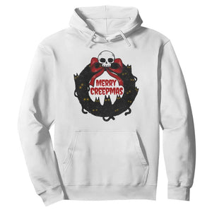 Gothic Christmas Hoodie Merry Creepmas Cat Wreath TS09 White Print Your Wear