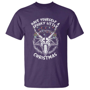 Gothic Xmas T Shirt Have Yourself A Scary Little Christmas Satan Pentagram TS09 Purple Print Your Wear
