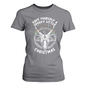 Gothic Xmas T Shirt For Women Have Yourself A Scary Little Christmas Satan Pentagram TS09 Charcoal Print Your Wear