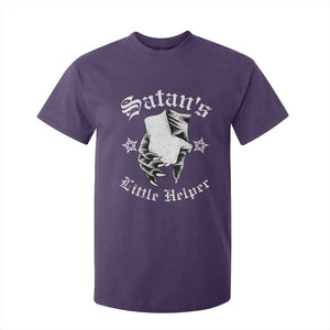 Funny Xmas Satan's Little Helper T Shirt For Kid TS09 Purple Print Your Wear