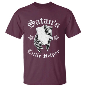 Funny Xmas Satan's Little Helper T Shirt TS09 Maroon Print Your Wear