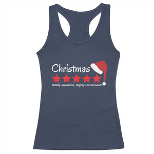 Funny Christmas Racerback Tank Top Five Stars Totally Awesome Highly Recommend TS09 Navy Print Your Wear