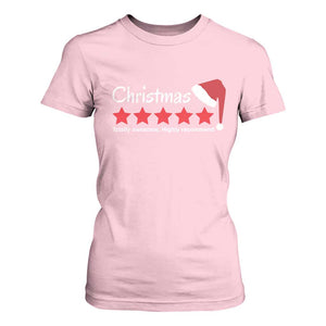Funny Christmas T Shirt For Women Five Stars Totally Awesome Highly Recommend TS09 Light Pink Print Your Wear