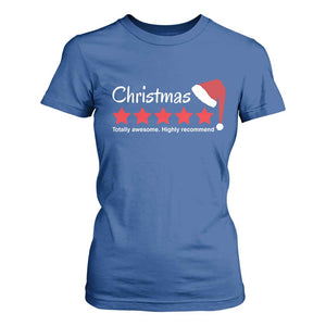 Funny Christmas T Shirt For Women Five Stars Totally Awesome Highly Recommend TS09 Royal Blue Print Your Wear