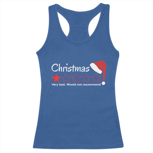Funny Christmas Bah Humbug Racerback Tank Top One Star Very Bad Would Not recommend TS09 Royal Blue Print Your Wear
