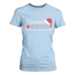 Funny Christmas Bah Humbug T Shirt For Women One Star Very Bad Would Not recommend TS09 Light Blue Print Your Wear