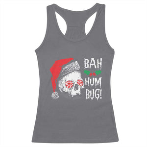 Christmas Bah Humbug Skull Santa Hat Racerback Tank Top TS09 Charcoal Print Your Wear