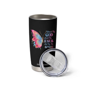 Christian Tumbler Cup Blessed By God Loved By Jesus Led By The Spirit TS09 Print Your Wear