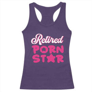 Funny Naughty Adult Humor Retirement Racerback Tank Top Retired P0rn Star TS09 Purple Print Your Wear