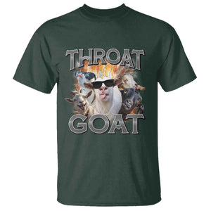 Throat Goat Funny Offensive Adult Humor Bootleg T Shirt TS09 Dark Forest Green Print Your Wear