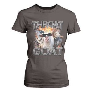 Throat Goat Funny Offensive Adult Humor Bootleg T Shirt For Women TS09 Dark Chocolate Print Your Wear