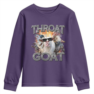 Throat Goat Funny Offensive Adult Humor Bootleg Youth Sweatshirt TS09 Purple Print Your Wear