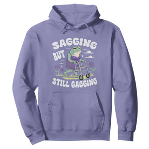 Funny Frog Meme Hoodie Sagging But Still Gagging Naughty Adult Humor TS09 Violet Print Your Wear