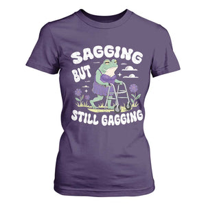 Funny Frog Meme T Shirt For Women Sagging But Still Gagging Naughty Adult Humor TS09 Purple Print Your Wear