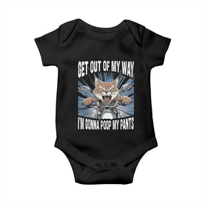 Funny Meme Baby Onesie Get Out of My Way Gonna Poop My Pants TS09 Black Print Your Wear
