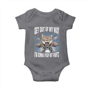 Funny Meme Baby Onesie Get Out of My Way Gonna Poop My Pants TS09 Charcoal Print Your Wear