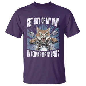 Funny Meme T Shirt Get Out of My Way Gonna Poop My Pants TS09 Purple Print Your Wear