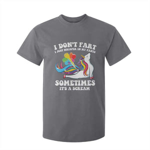 Funny I Don't Fart I Whisper In My Pants T Shirt For Kid TS09 Charcoal Print Your Wear