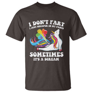 Funny I Don't Fart I Whisper In My Pants T Shirt TS09 Dark Chocolate Print Your Wear