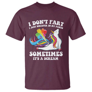 Funny I Don't Fart I Whisper In My Pants T Shirt TS09 Maroon Print Your Wear