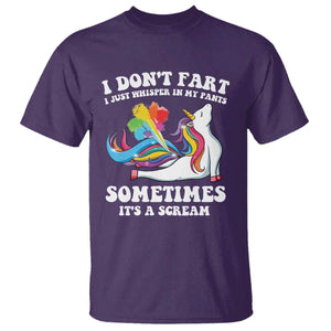 Funny I Don't Fart I Whisper In My Pants T Shirt TS09 Purple Print Your Wear