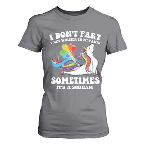 Funny I Don't Fart I Whisper In My Pants T Shirt For Women TS09 Charcoal Print Your Wear