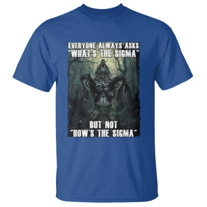 Funny Meme Wolf Alpha T Shirt Everyone Always Asks What's The Sigma But Not How's The Sigma TS09 Royal Blue Print Your Wear