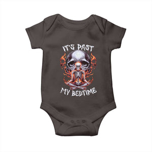 Funny Skeleton Meme Baby Onesie It's Past My Bedtime TS09 Dark Chocolate Print Your Wear