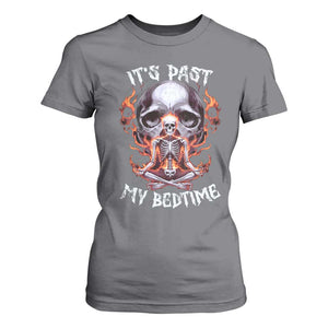 Funny Skeleton Meme T Shirt For Women It's Past My Bedtime TS09 Charcoal Print Your Wear