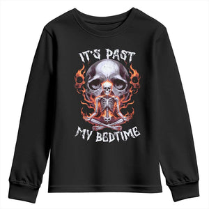 Funny Skeleton Meme Youth Sweatshirt It's Past My Bedtime TS09 Black Print Your Wear