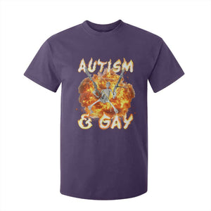 Funny Skeleton Meme T Shirt For Kid Autistic and Gay TS09 Purple Print Your Wear