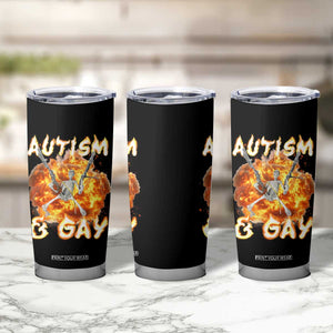 Funny Skeleton Meme Tumbler Cup Autistic and Gay TS09 Print Your Wear