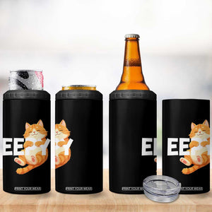 Funny Cat Meme 4 in 1 Can Cooler Tumbler Eepy Cat Silly Sleepy Cat TS09 Print Your Wear