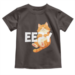 Funny Cat Meme Toddler T Shirt Eepy Cat Silly Sleepy Cat TS09 Dark Chocolate Print Your Wear