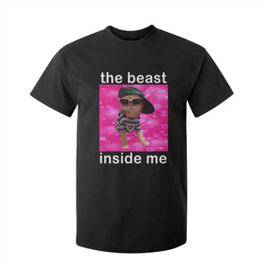 Funny Cat Meme T Shirt For Kid The Beast Inside Me TS09 Black Print Your Wear