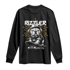 Funny Meme Rizzler Dog Long Sleeve Shirt TS09 Black Print Your Wear