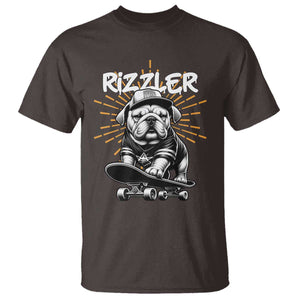 Funny Meme Rizzler Dog T Shirt TS09 Dark Chocolate Print Your Wear
