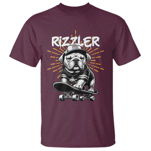 Funny Meme Rizzler Dog T Shirt TS09 Maroon Print Your Wear