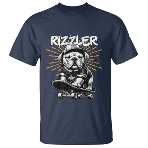 Funny Meme Rizzler Dog T Shirt TS09 Navy Print Your Wear