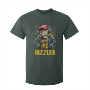Funny Meme Rizzler Cat T Shirt For Kid TS09 Dark Forest Green Print Your Wear