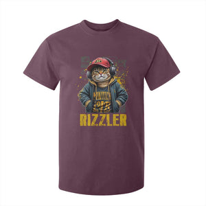 Funny Meme Rizzler Cat T Shirt For Kid TS09 Maroon Print Your Wear