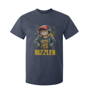 Funny Meme Rizzler Cat T Shirt For Kid TS09 Navy Print Your Wear
