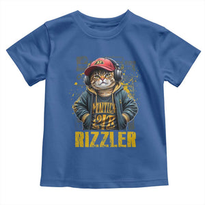 Funny Meme Rizzler Cat Toddler T Shirt TS09 Royal Blue Print Your Wear